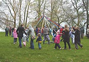 Maypole Dancing at the Dawn Chorus (copyright SFL)
