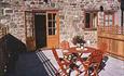 The enclosed patio garden