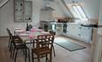 Dining room and kitchen