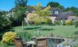 Woodgate Farmhouse, garden seen from guest rooms