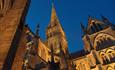 Salisbury Cathedral at night