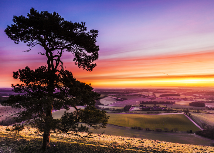 Sunrise at Martinsell Hill