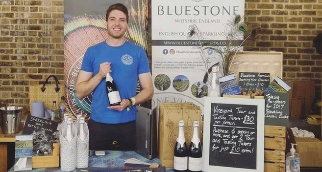 Displaying Bluestone wines at a food fair