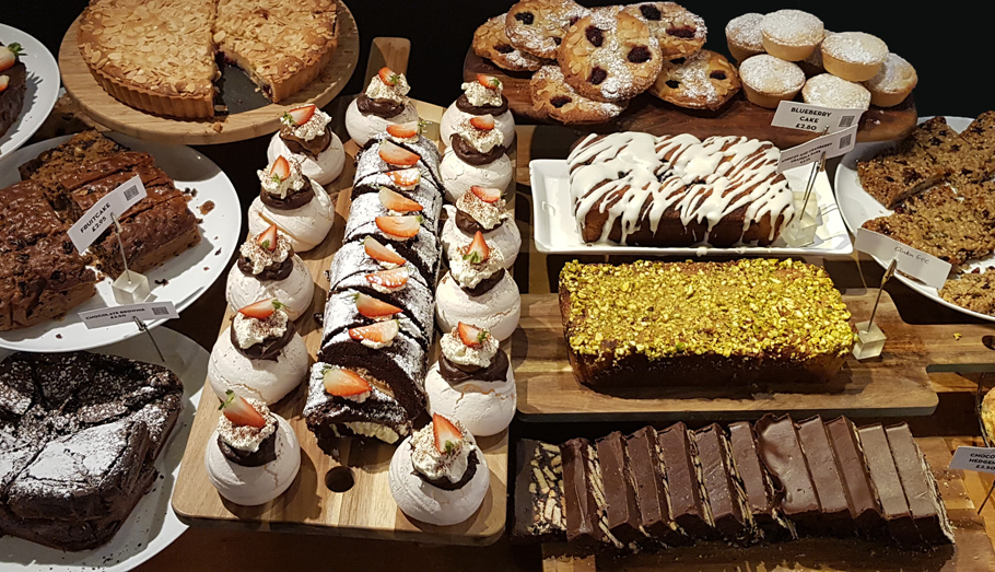 A selection of cakes and sweet treats