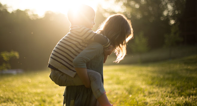 Children on holiday