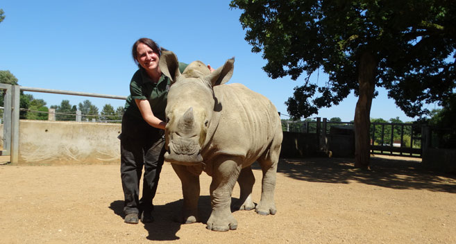 Hayley and Belle at Cotswold Wildlife Park 