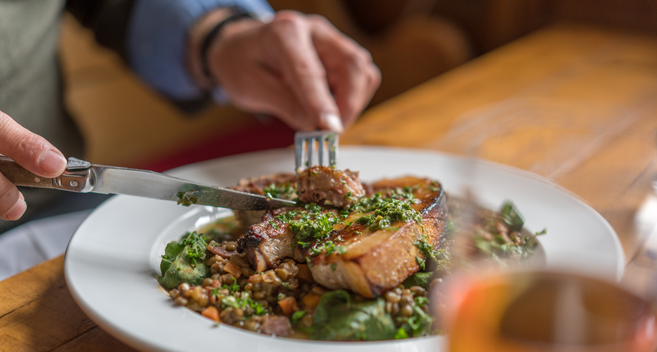 Plate of food at the Royal Oak