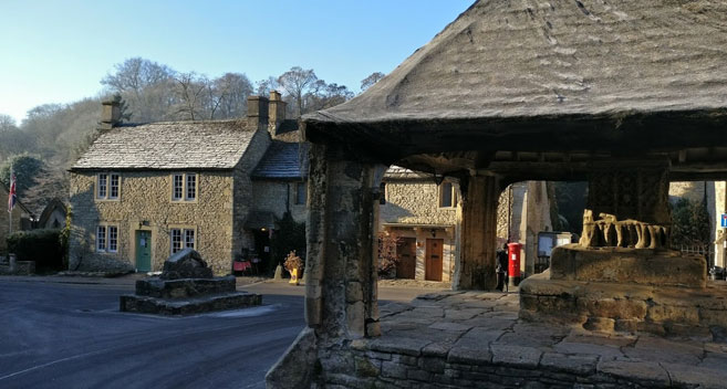 Cotswolds Winter Scene in Wiltshire 