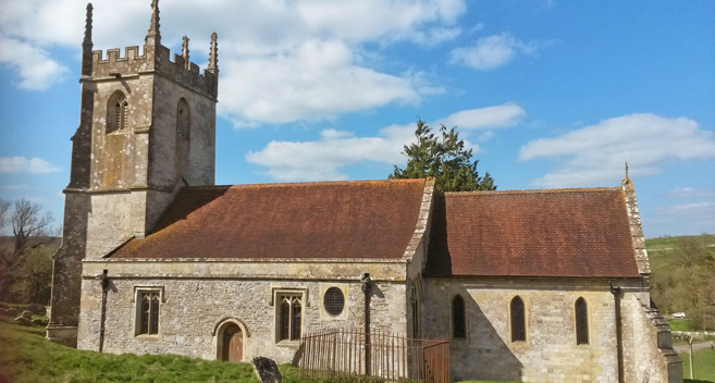 Stone village church 