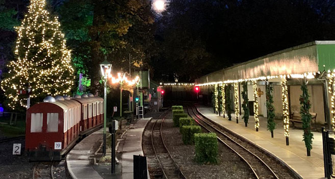 Santa Train at Longleat Fesitval of Light