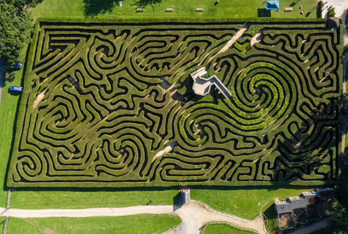 Large maze seen from above