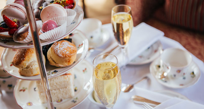 Afternoon tea at Lucknam Park