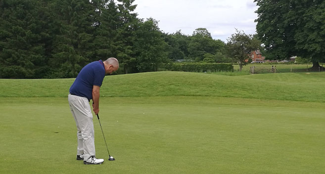 Pete playing golf