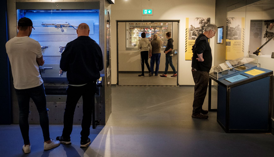 visitors looking around the museum