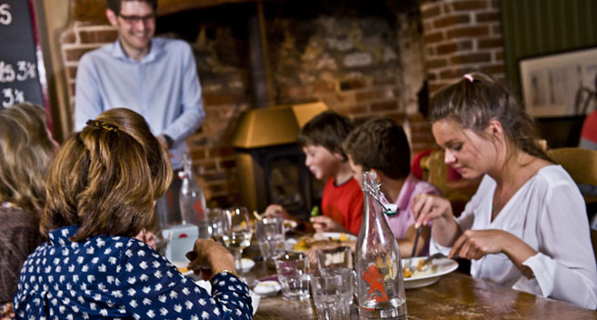 Family meal at The Red Lion Freehouse