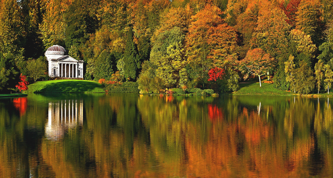 Colourful trees at Stourhead