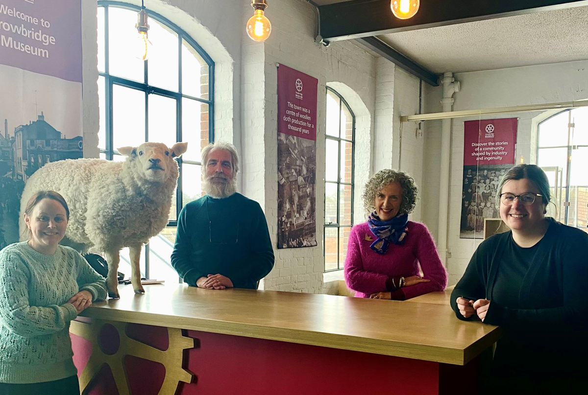 Four members of staff at Trowbridge Museum