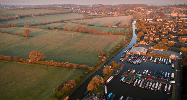 Devizes Marina seen from above