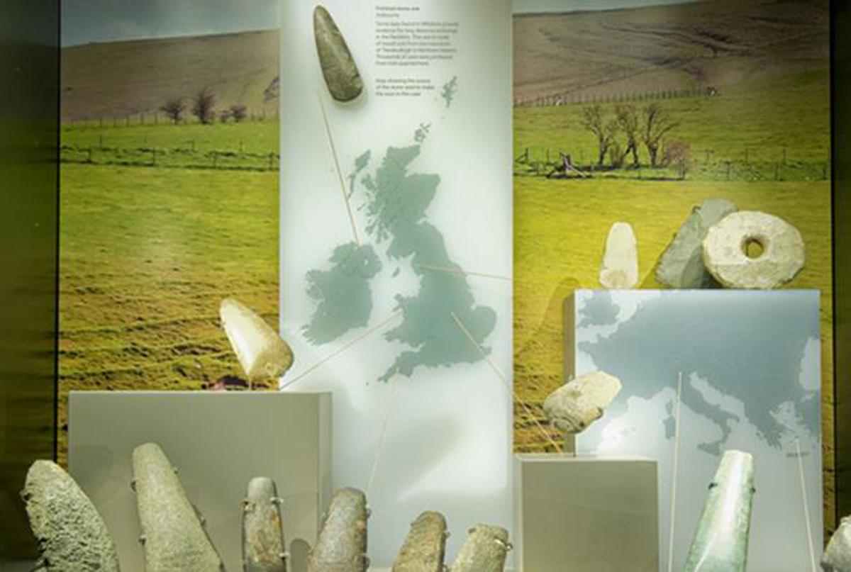 Neolithic display at Wiltshire Museum