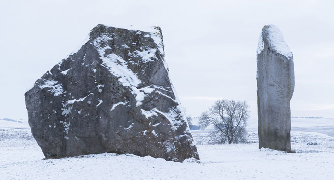 Avebury in snow