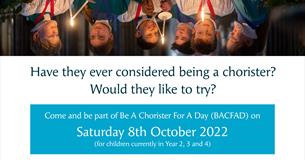 Be a Chorister for a Day