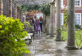 Visitors in rear garden