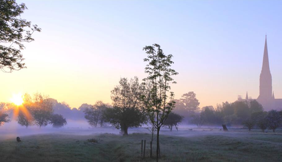 Salisbury in the mist