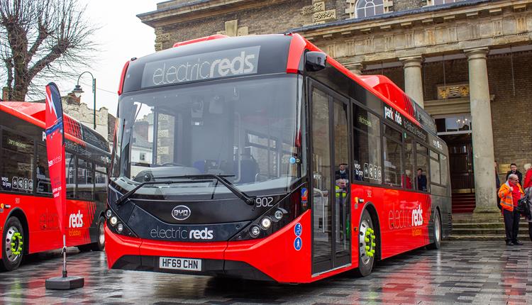 Electric Reds Park and Ride Bus credit image to Amanda Ferris