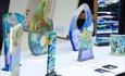 Coloured glass sculptures