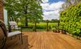 outdoor decking space with seats